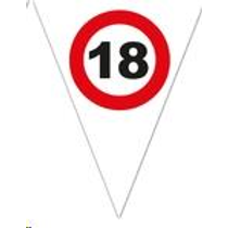FELIRAT, ZÁSZLÓ, BEHAJTANI TILOS "18"