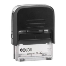 Bélyegző C20 Printer Colop átlátszó,fekete ház/fekete párna