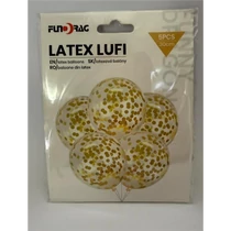 Latex lufi flitteres arany 30 cm 5db/cs 