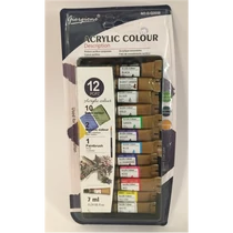 Akrilfesték készlet ecsettel 7 ml 12színű  2058