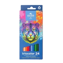 KOH-I-NOOR 3134 SZÍNES CERUZA/24 TIGRIS TRIOCOLOR HÁROMSZÖGLETŰ 7MM