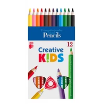 ICO CREATIVE KIDS SZÍNES CERUZA/12 HÁROMSZÖGLETŰ FESTETT VASTAG