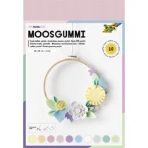 Moosgumi, 20x29 cm, 10 lap, FOLIA "Pastel", 10 különböző pasztel szín