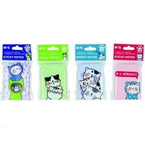 Öntapadó jegyzettömb M&G Cats, 76x51 mm, 100 lap, YS-374