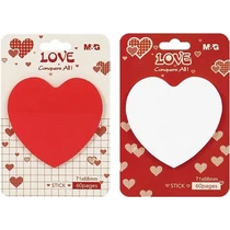 Öntapadó jegyzettömb 71x68 mm 60 lap M&G "Love" vegyes színek
