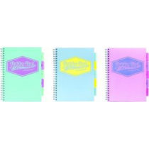 Füzet Spirál PUKKA PAD Unipad A/4 Pastel, Project Book, négyzetr