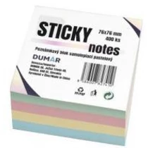 Sticky Notes öntapadós jegyzettömb pasztell 400 lapos 75x75 mm