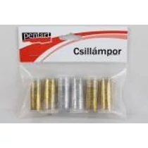 Csillámpor színes 6x3,5ml arany/ezüst