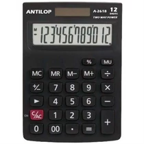 Számológép asztali 12 számjegy nagy, döntött kijelző Antilop A-2618