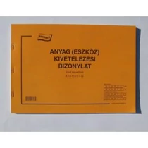 Készlet kivételi bizonylat 25x4 lapos tömb A/4 fekvő