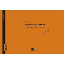 Elszámolásra kiadott összegek nyilvántartása 100lapos könyv A/4 fekvő