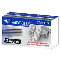 C524421 kangaro tűzőkapocs 24/6 1M, ezüst, 1000 db
