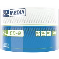 CD-R lemez, 700MB, 52x, 50 db, zsugor csomagolás, MYMEDIA (by VERBATIM)