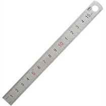 Vonalzó, fém, 15cm