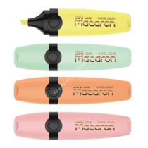 Szövegkiemelő készlet, 1-5 mm, DELI "Macaron", 4 különböző szín