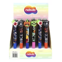 Golyóstoll NEBULO nyomógombos 0,5mm halloween2 36db/display 