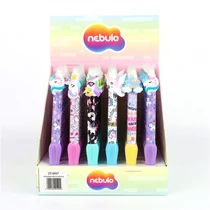 Zselés toll, nyomógombos, radírozható, dreamy unicorn, Nebulo
