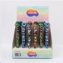 Zselés toll, nyomógombos, radírozható, színes kínálóban, Dino Army, Nebulo (36)
