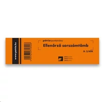 Ellenőrző sorszámtömb figurás 100 lapos 146x40mm D.2 kék