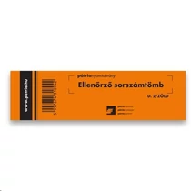 Ellenőrző sorszámtömb 100 lapos 146x40mm D.2 zöld