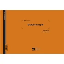 Gépüzemnapló 25x3lapos tömb A/4 fekvő