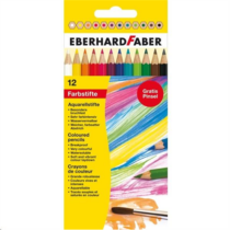 EF-Színes ceruza készlet 12db-os +ecset aquarell