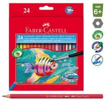 Színesceruza-készlet 24db-os hatszögletű akvarell + ecset