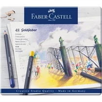 Színesceruza-készlet 48db-os hengeres test GOLDFABER fém dobozban
