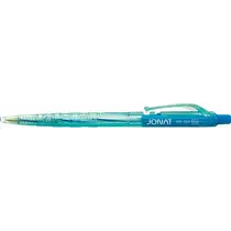 Golyóstoll, 0,25 mm, nyomógombos, vegyes test, FLEXOFFICE "Jonat", kék