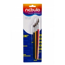 Ecsetkészlet, festett fanyelű, 5 darabos, 2-4-6-8-10, Nebulo (20)