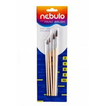 Ecsetkészlet, natúr fanyelű, 5 darabos, 2-4-6-8-10, Nebulo (20)