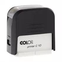 Bélyegző C10 Printer Colop 10x27mm, fekete ház/fekete párna