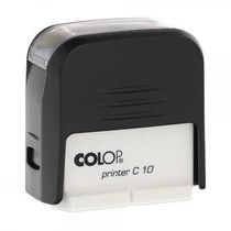 Bélyegző C10 Printer Colop 10x27mm, fekete ház/fekete párna