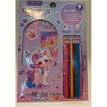 Színező szett A/4 + ajándék matrica , Magical Unicorn ICU-800253