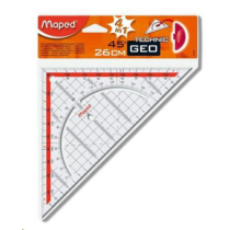 Háromszög vonalzó, műanyag, 45°, 26 cm, MAPED "GeoTechnic"