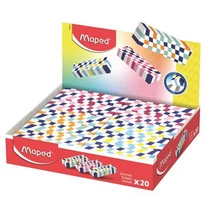 Radír display, kockamintás, MAPED „Checkerboards”, vegyes minták