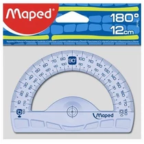 Szögmérő, műanyag, 180°, MAPED "Geometric"