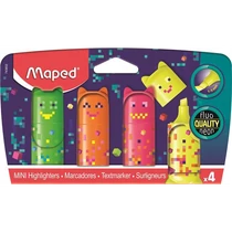 Szövegkiemelő készlet, 1-5 mm, MAPED "Pixel Party Mini", 4 különböző szín