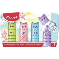 Szövegkiemelő készlet, 1-5 mm, MAPED "Mini Pastel", 4 különböző pasztell szín