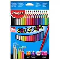 Színes ceruza készlet, háromszögletű, MAPED "Color`Peps Star", 36 különböző szín