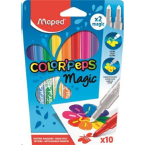 Filctoll készlet, 3,6 mm, MAPED "Color`Peps Magic", 8+2 különböző szín