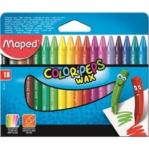 Zsírkréta, MAPED "Color`Peps Wax", 18 különböző szín