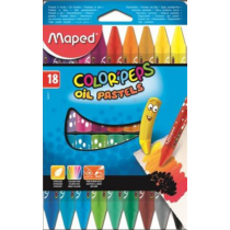 Olajpasztell kréta, MAPED "Color`Peps", 18 különböző szín