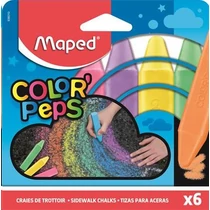 Aszfaltkréta, MAPED "Color`Peps", 6 különböző szín