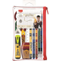 Átlátszó tolltartó, cipzáras, töltött, MAPED "Harry Potter Teens"