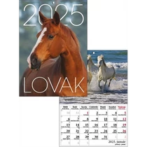 Falinaptár A/4 tűzött T-Calendar "Lovak" 2025