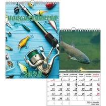 Naptár fali T-Calendar 23x33cm spirálozott, Horgásznaptár 2025