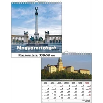 Falinaptár 33x33 cm spirálozott T-Calendar "Magyarországot járva" 2025