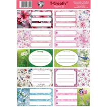 Füzetcímke 25 ív/csomag T-Creativ "Flowers"