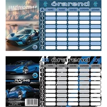 Órarend 8x15 cm 25 db/csomag T-Creativ "Sportcars"
